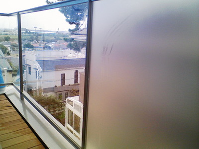 マットクリスタル外貼り施工途中