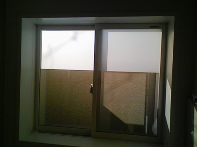 ミルキーホワイト部分貼り施工完了