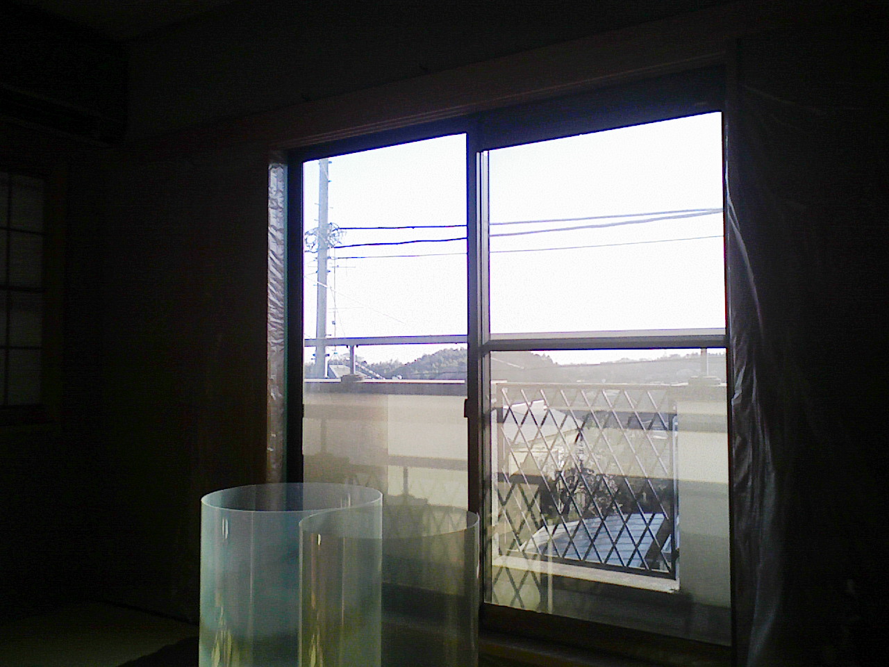 防犯フィルム施工前