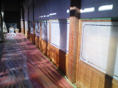 障子のガラスにも【ＳＨ２ＣＬＡＲ】（施工前です）