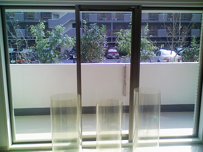 防犯フィルム貼りつけ前です