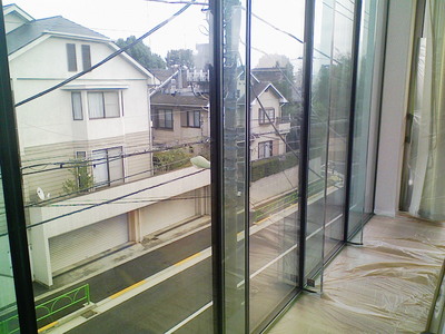 グラデーションフィルムのエアリナ貼りつけ前