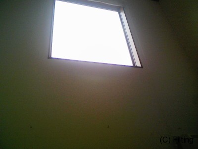 吹き抜け部に飛散防止タイプのガラスフィルム【SH2CLAR】施工完了です。