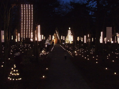 軽井沢のホテルのイルミネーション