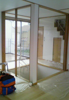 飛散防止フィルム施工前